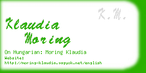 klaudia moring business card